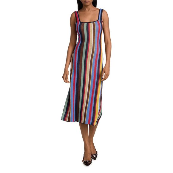 STAUD Dresses & Skirts - STAUD Katie Market Stripe Midi-Dress Size XL $295